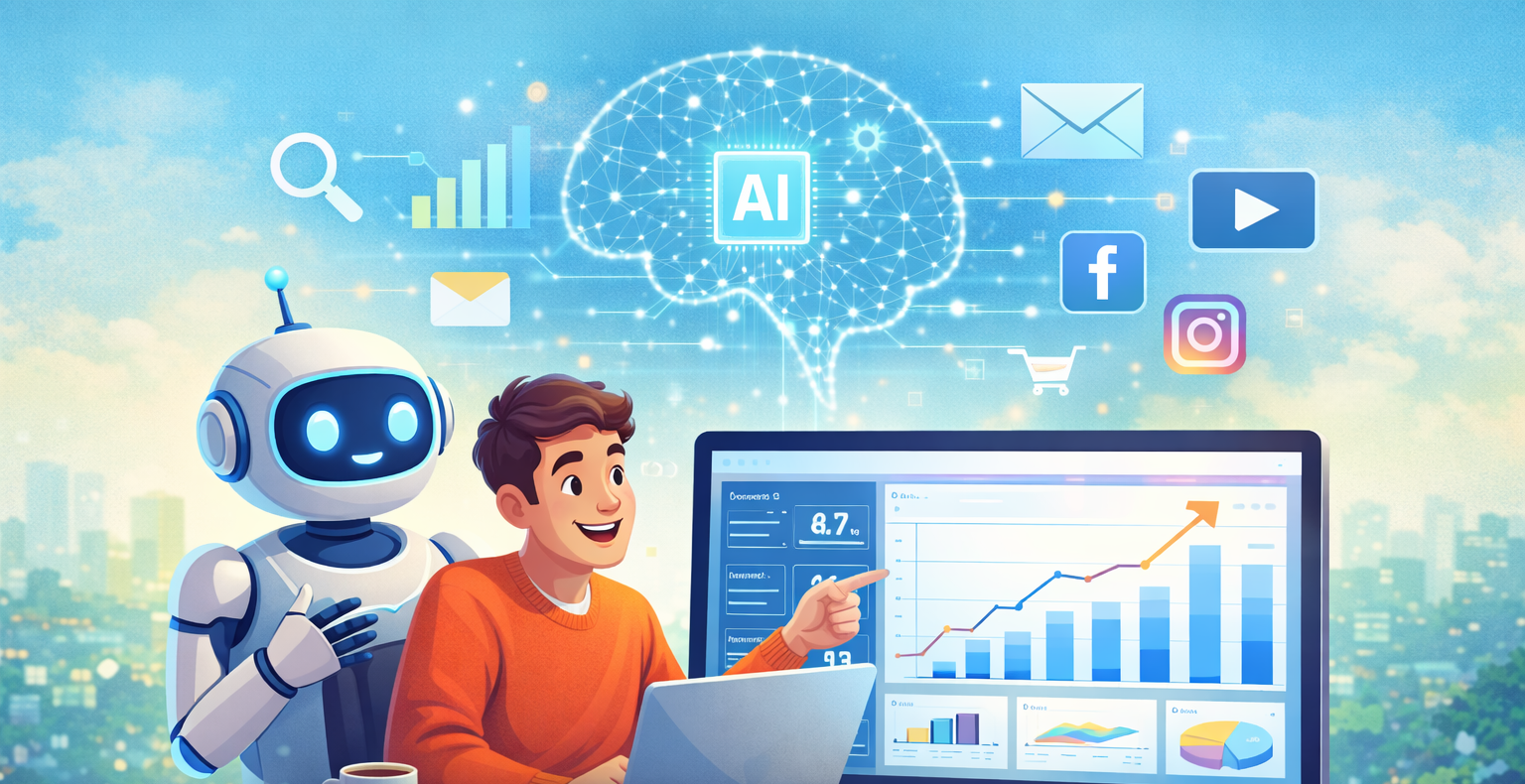 Inteligência Artificial no Marketing Digital: O Novo Motor Estratégico da Economia Digital